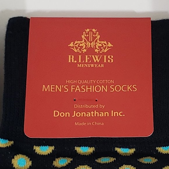 Robert Lewis Navy Neck Tie Hanky Socks Box 3 Set - Picture 6 of 8